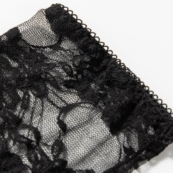 Black Feels Good Being Bad 3 Piece Bralette Lingerie Set Bra panties gloves goth - Picture 11 of 16